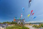 the collingwood kite celebration captured during an annual Sidelaunch Days event.