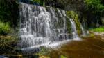 a summer view of Jones Falls outside of Owen Sound, up close.