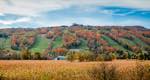 osler bluff ski club view in autumn. Osler Bluff is a private ski club in the area.