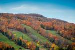 osler bluff ski club view in autumn. Osler Bluff is a private ski club in the area.